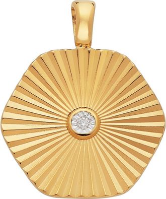 Monica Vinader DIsco Diamond Pendant Charm in 18Ct Gold Vermeil On Sterling at Nordstrom