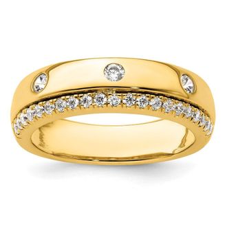 Diamond2Deal 14k Gold Lab Grown Diamond Wedding Band Ring 1/2Ct Clarity- VS Color- D-E