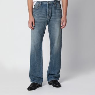 Saint Laurent Tapered blue cotton jeans