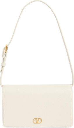 Valentino Garavani Mini VLOGO Leather Shoulder Bag in Light Ivory at Nordstrom