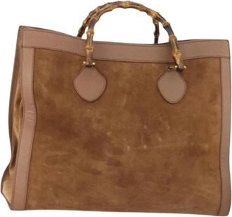 Gucci Pre-owned Tote Bags, female, Brown, Size: ONE SIZE Pre-owned Vintage Tote Shoulder Bag
