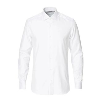 Mazzarelli Formal Shirts, male, White, Size: L Green Stone Shirt