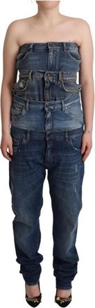 Dolce & Gabbana Jumpsuits - Dames - Jumpsuits - Blauw - S - Katoen - Jumpsuits & Playsuits