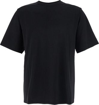 Rick Owens brad Black Crewneck T-shirt With Rear Stitching In Cotton Man