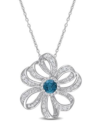 Rina Limor Silver 2.26 Ct. Tw. Gemstone Pendant Necklace