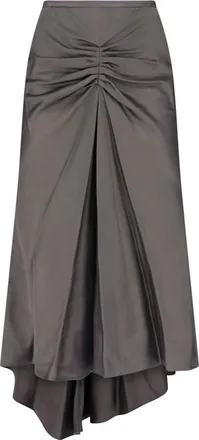 Victoria Beckham Asymmetrical Skirt with Gathered Details