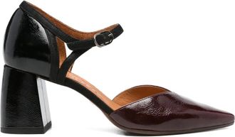 Chie Mihara 75 mm pumps met blokhak en enkelbandje - Rood