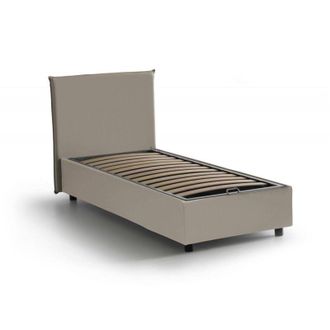 Talamo Italia Talamo Italia - Letto singolo Christine, Letto contenitore con rivestimento in ecopelle, 100% Made in Italy, Apertura frontale, adatto per materasso
