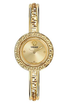 Versace Greca Pendant Bracelet Watch Set, 28mm in Ip Yellow Gold at Nordstrom