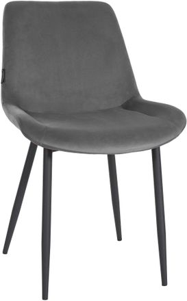 Clp Silla De Comedor Victoria Con Funda De Terciopelo Gris