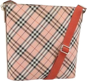Burberry Pre-owned Cross Body Bags, female, Pink, Size: ONE SIZE Pre-owned Canvas Cross Body Bag