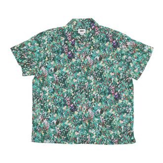 Obey Tuin Geweven Camp Kraag Shirt - Heren - Korte mouwen Overhemden - Veelkleurig - M - Overhemden
