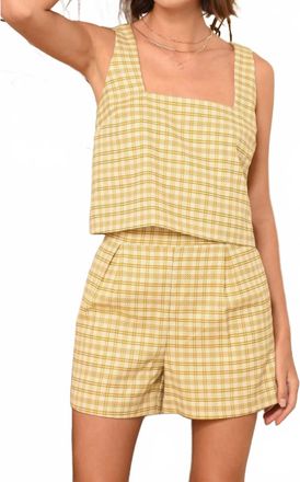 Greylin Joslyn Square Neck Top In Yellow