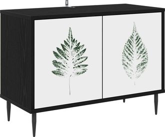 vidaXL Mueble De Tv Hanau 69 X 33 X 50,5 Cm Roble Negro Vidaxl