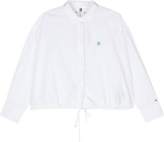 Tommy Hilfiger TH Monogram shirt - women - Organic Cotton/Cotton - 38 - White