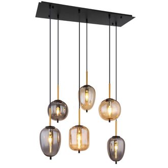 Globo Lighting L&aacute;mpara Colgante - Blacky - Negro - Vidrio - Gran L&aacute;mpara
