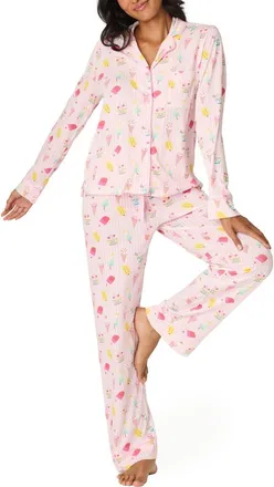 PJ Salvage Playful Print Pajamas in Pink Multi at Nordstrom, Size X-Large