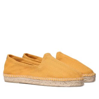 Toni Pons Mens Fabric Espadrille de algodón - MONTGRI - Ochre, 7,5 UK - 41 EU