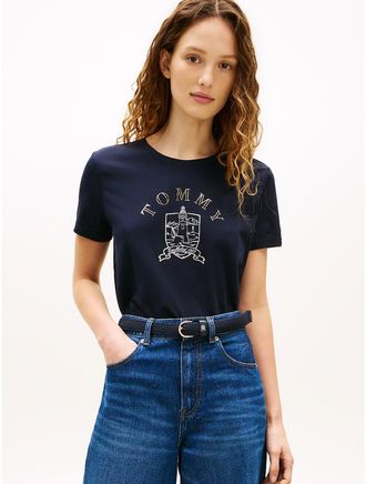 Tommy Hilfiger Womens Lighthouse Logo T-Shirt - Navy - XXL