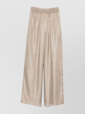 Max Mara silk wide-leg trousers ladino