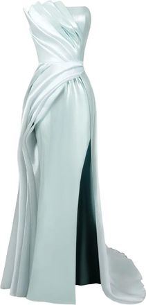 Gaby Charbachy Asymmetrische maxi-jurk met omslag - Groen