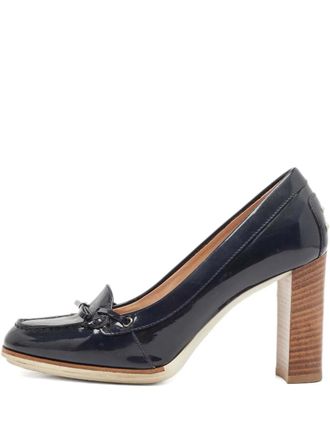 Tod's 90mm patent-leather pumps - Blue