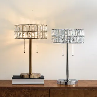 Frontgate Sabrina Table Lamp - Polished Nickel - Frontgate