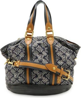 Louis Vuitton Nylon Leather Shoulder Bag Tote Bag (Pre-Owned)