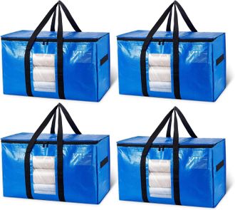 OEM Bolsa De Almacenamiento - 70 X 42 X 35 Cm - Con Cierre De Cremallera - Ventana Transparente - Para Ropa Y Edredones - 4 Unidades