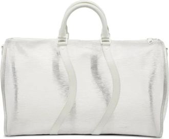 Louis Vuitton Borsa tote Keepall Bandouliere 50 2019 - Bianco