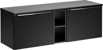 Petits Meubles Mueble bajo lavabo 140cm 2 nichos tableros laminados y mdf negro