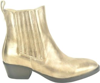 Nero Giardini Texas Botje 3cm Chelsea Boots - Dames - Cowboylaarzen - Geel - 40 EU - Leer - Schoenen