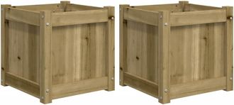 vidaXL Vidaxl - Jardineras De Exterior 2 Unidades Madera Impregnada De Pino