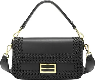 Tiffany & Fred Italian Leather Hand-Woven Shoulder Bag