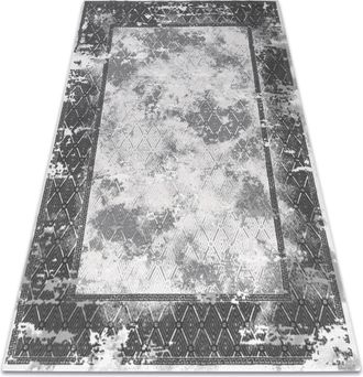 RugsX Rugsx - Alfombra Acr&iacute;lica Vals 0w1738 C53 87 Marco Hormig&oacute;n Vintage Gris Oscuro / Gris Claro Grey 240x340 Cm
