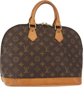 Louis Vuitton Alma Handbag Monogram Canvas Brown Canvas Handbag (Pre-Owned)