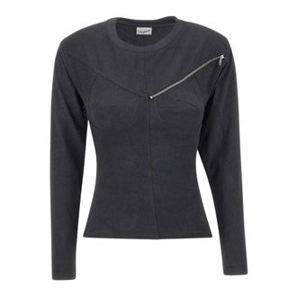 Vaquera Top de manga larga - Tops - Mujer - Gris - XS