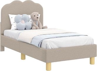 vidaXL Estructura De Cama Para Ni&ntilde;os Peque&ntilde;os Con Cabecera Gris Claro Vidaxl