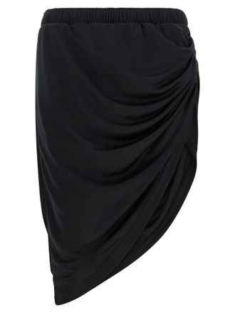 Courr&egrave;ges Black Polyester Long Womens Skirt