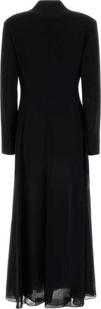 Maison Margiela Womens Dress Black Exterior Acetate Nylon