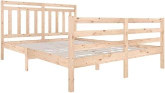 vidaXL Bed Frame without Mattress King Size Solid Wood Vidaxl