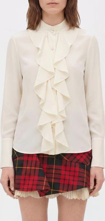 Alexander McQueen McQueen Camicia elegante in seta con rouches