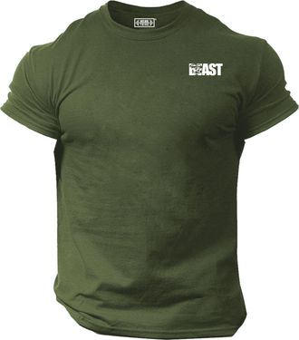 Generic Beast Gorilla T Shirt Pocket Gym Clothing Bodybuilding Training Workout Exercise Boxing MMA Gymwear Top (UK, Alpha, XL, Regular, Regular, Military Gre