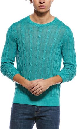 Brooks Brothers Linen Cable Crewneck Sweater