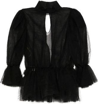 Saiid Kobeisy Blusa con ruches - Nero
