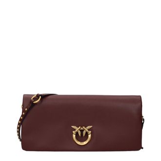 Pinko Pinko Pochette Click Damen Leder Rot/Burgund