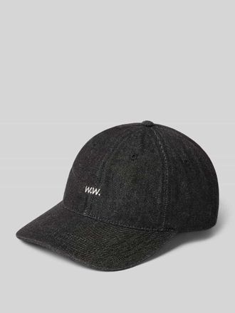 Wood Wood Basecap mit Logo-Stitching in Dunkelgrau, Gr&ouml;&szlig;e 1