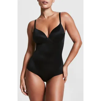 Spanx Low Back Bodysuit in Very Black at Nordstrom Rack, Size X-Large