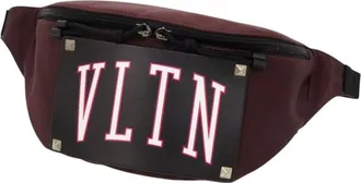 Valentino Pre-owned Valentino Nylon and Leather VLTN Rockstud Belt Bag Mens GWTWMXMPBH6G3F82