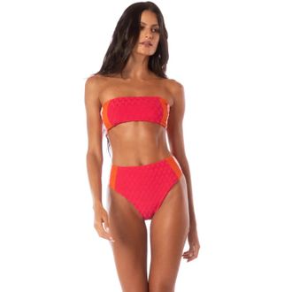 Maaji Maaji Wanderer Bikini Bottom Womens Apple Red High Rise Swimwear DDR2240
